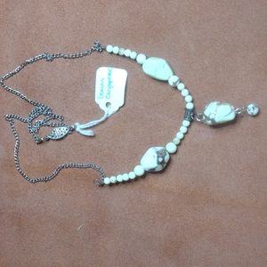 23" Lemon Chrysoprase and Silver Necklce